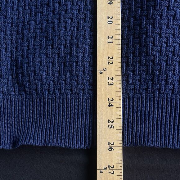 Vintage Old Glory Sweater Mens Extra Large Blue Textured Grandpa Cotton Preppy - Picture 8 of 8